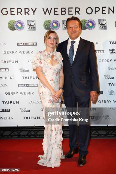 Ralf Weber and his wife Irina Weber attend the Gerry Weber Open Fashion Night 2017 during the Gerry Weber Open 2017 at Gerry Weber Stadium on June...