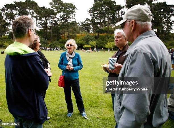 People attend the Resistance Summer Community Potluck in Golden Gate Park on June 24, 2017 in San Francisco, California.