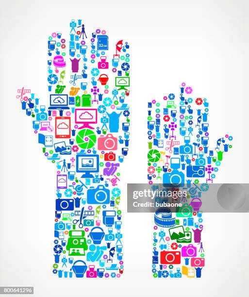 voting photo camera photography vector illustration - raise hand computer screen stock illustrations