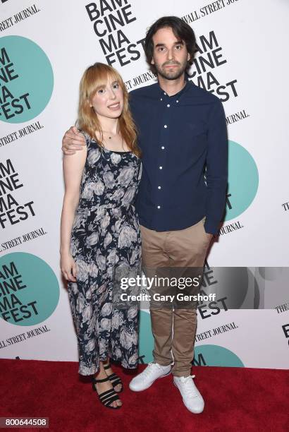 Actress Anna Bak-Kvapil and writer/director Alex Ross Perry attend the BAMcinemaFest 2017 closing night premiere of "Golden Exits" at BAM Harvey...