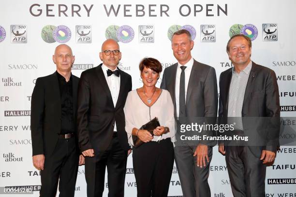 Harald Lampp , Jochen Stahler, Henning Schleemann and his wife, Bernhard Kiesel attend the Gerry Weber Open Fashion Night 2017 during the Gerry Weber...