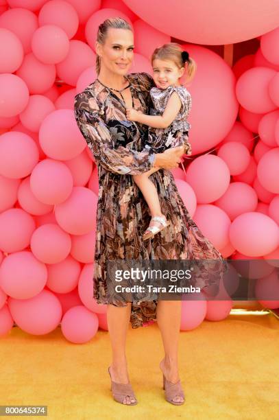 Molly Sims and her daughter Scarlett May attend the Premiere Of Universal Pictures And Illumination Entertainment's 'Despicable Me 3' at The Shrine...