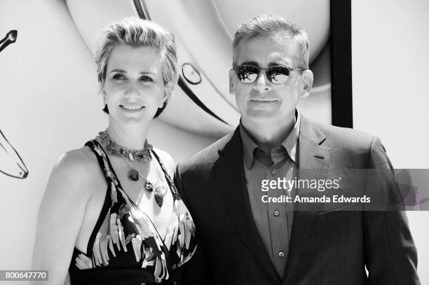 Actress Kristen Wiig and actor Steve Carell arrive at the premiere of Universal Pictures and Illumination Entertainment's "Despicable Me 3" at The...