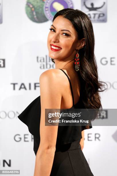 Model Rebecca Mir attends the Gerry Weber Open Fashion Night 2017 during the Gerry Weber Open 2017 at Gerry Weber Stadium on June 24, 2017 in Halle,...