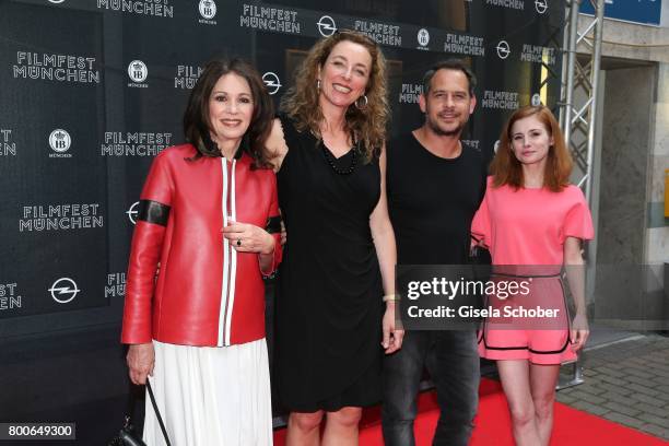 Iris Berben, Diana Iljine, Moritz Bleibtreu and Josefine Preuss during the premiere of 'Ferdinand von Schirach - Schuld - Staffel 2 ' at Gloria...