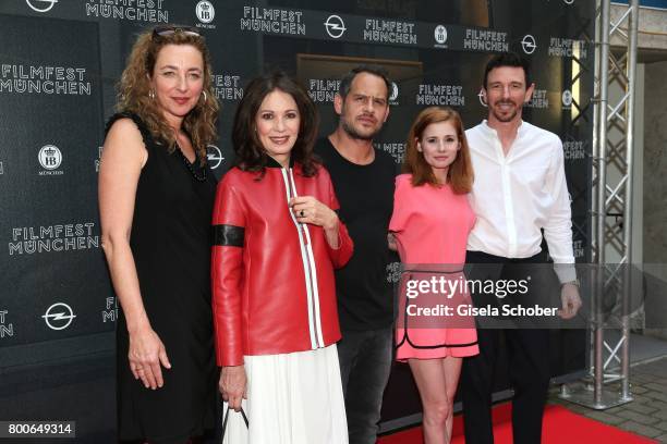 Diana Iljine, Iris Berben, Moritz Bleibtreu, Josefine Preuss and producer Oliver Berben during the premiere of 'Ferdinand von Schirach - Schuld -...