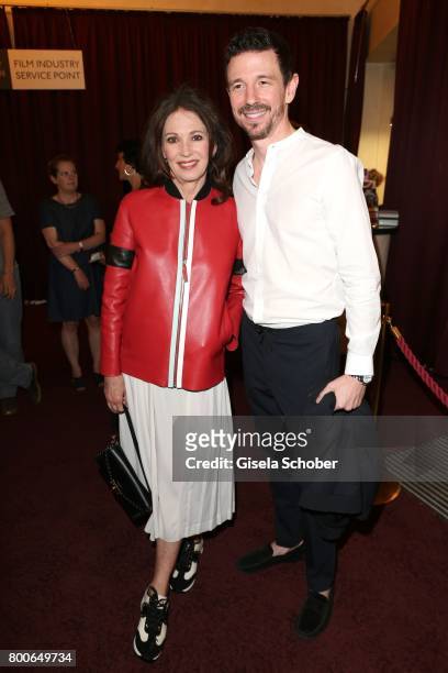 Iris Berben and her son Oliver Berben during the premiere of 'Ferdinand von Schirach - Schuld - Staffel 2 ' at Gloria Palast on June 24, 2017 in...