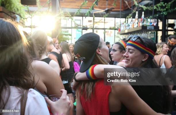 Guests enjoying a moment at Teaze during NYC Pride at The DL on June 24, 2017 in New York City.
