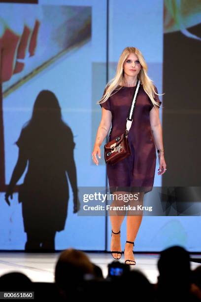 Carolin Faerber walks the runway at the Gerry Weber Open Fashion Night 2017 during the Gerry Weber Open 2017 at Gerry Weber Stadium on June 24, 2017...