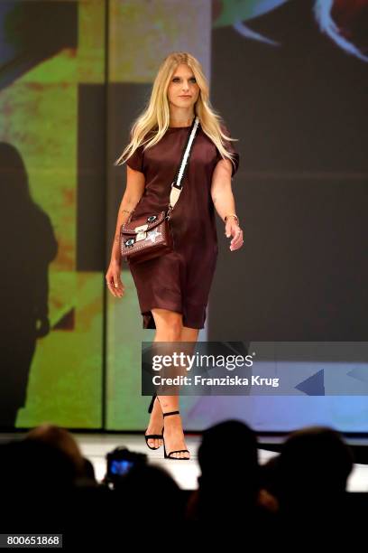 Carolin Faerber walks the runway at the Gerry Weber Open Fashion Night 2017 during the Gerry Weber Open 2017 at Gerry Weber Stadium on June 24, 2017...