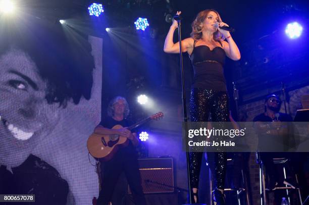 Geri Horner nee Halliwell performs her new single in memory of George Michael on stage at G-A-Y Club at Heaven on June 24, 2017 in London, England.