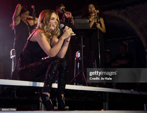 Geri Horner nee Halliwell performs on stage at G-A-Y Club at Heaven on June 24, 2017 in London, England.