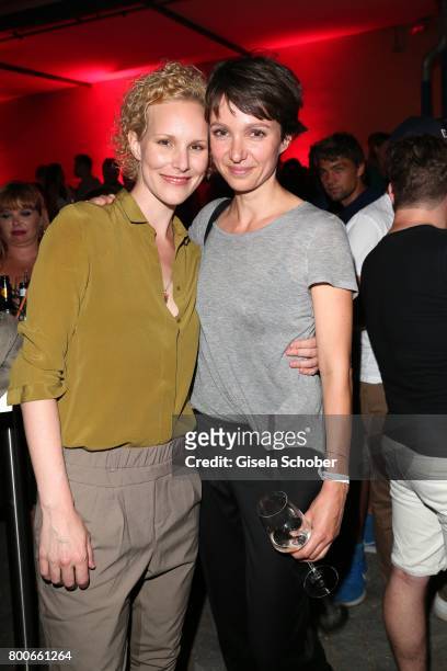Steffi Henn and Julia Koschitz during the 'Audi Director's cut' Party during the Munich film festival at Praterinsel on June 24, 2017 in Munich,...