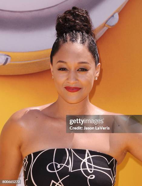 Actress Tia Mowry attends the premiere of "Despicable Me 3" at The Shrine Auditorium on June 24, 2017 in Los Angeles, California.