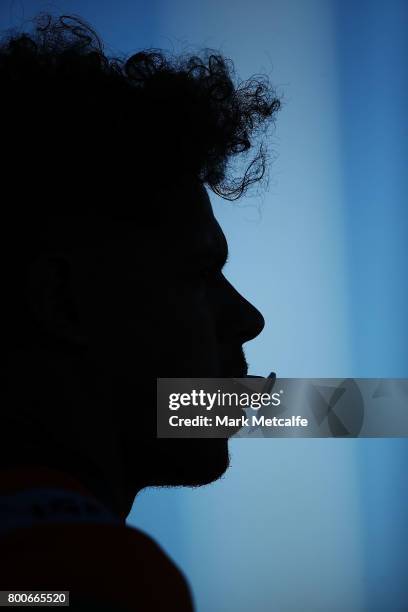 Dane Gagai of the Knights looks on during the round 16 NRL match between the St George Illawarra Dragons and the Newcastle Knights at UOW Jubilee...