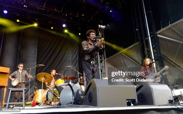 Singer Charles Bradley performs onstage during Arroyo Seco Weekend at the Brookside Golf Course on June 24, 2017 in Pasadena, California.