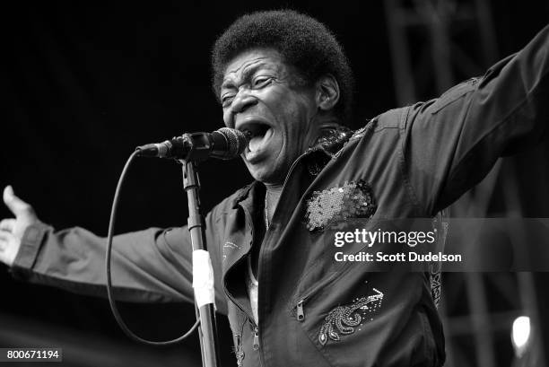 Singer Charles Bradley performs onstage during Arroyo Seco Weekend at the Brookside Golf Course on June 24, 2017 in Pasadena, California.