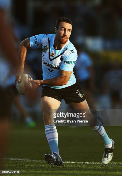 James Maloney of the Sharks warms up before the round 16 NRL match between the Cronulla Sharks and the Manly Sea Eagles at Southern Cross Group...