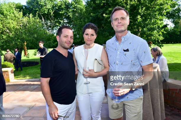 Aaron Chaus, Lacey Chaus and Adam Morris attend Maison Gerard Presents Marino di Teana: A Lifetime of Passion and Expression at Michael Bruno and...