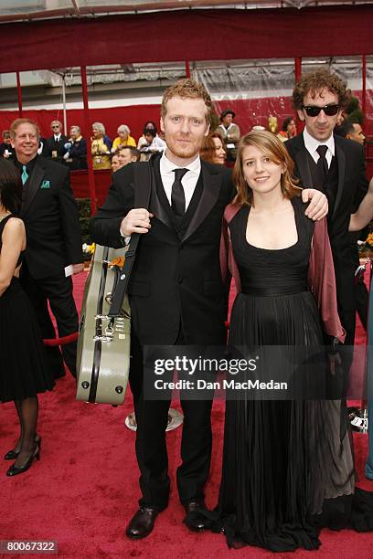 Musicians Glen Hansard and Markets Irglova arrive on the red carpet for The 80th Annual Academy Awards held at the Kodak Theater on February 24, 2008...
