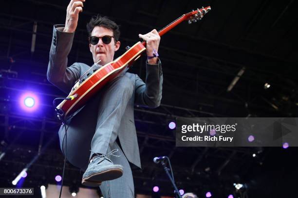 Musician Andrew Whiteman of Musical group Broken Social Scene performs on the Sycamore stage during Arroyo Seco Weekend at the Brookside Golf Course...
