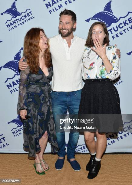 Dana Delany, Ryan Eggold and Kristen Schaal attend the screening of "Literally, Right Before Aaron" during the 2017 Nantucket Film Festival - Day 4...