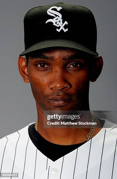 Alexei Ramirez of the Chicago White Sox poses for a portrait during photo day at Tucson Electric Park in Tucson, Arizona on February 25, 2008.