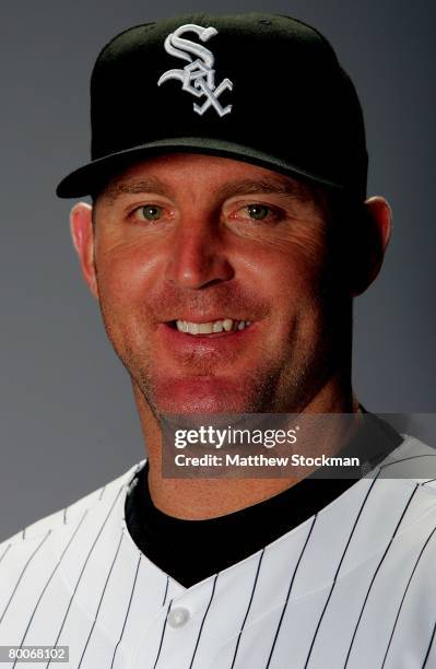 Jim Thome of the Chicago White Sox poses for a portrait during photo day at Tucson Electric Park in Tucson, Arizona on February 25, 2008.