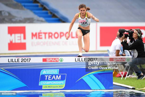 Gesa Felicitas Krause during the European Athletics Team Championships Super League at Grand Stade Lille Mtropole on June 24, 2017 in Lille, France.
