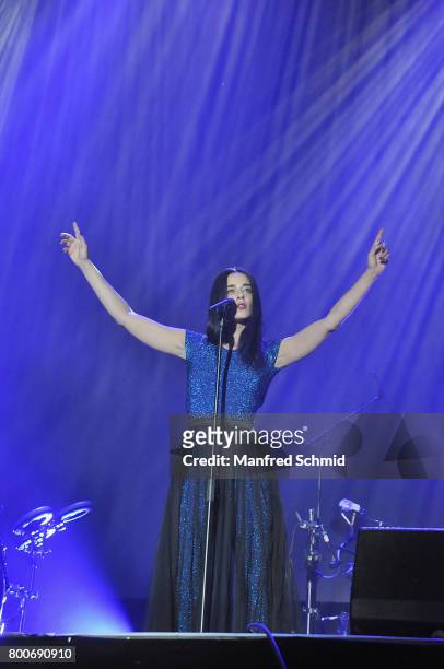 Edita Malovcic performs on stage a 'Falco Tribute' during the Day 2 at Donauinselfest 2017 at Donauinsel on June 24, 2017 in Vienna, Austria.