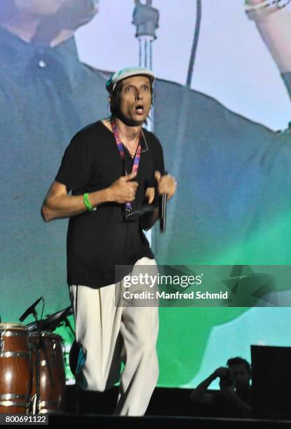 Skero performs on stage a 'Falco Tribute' during the Day 2 at Donauinselfest 2017 at Donauinsel on June 24, 2017 in Vienna, Austria.