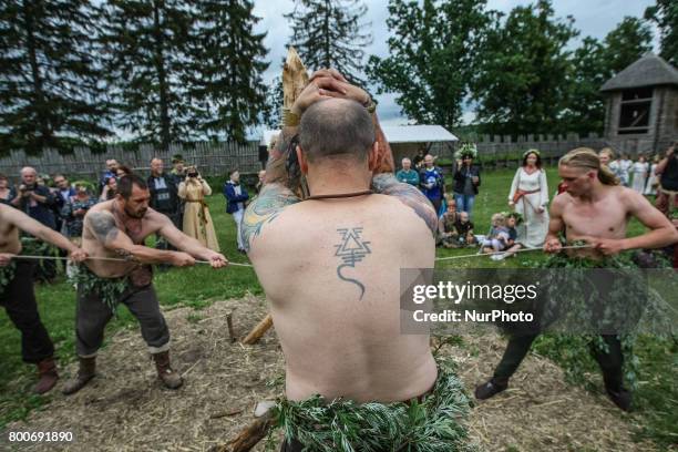 Kupala Night celebrations are seen in owidz, Poland, on 24 June 2017 The celebration relates to the summer solstice when nights are the shortest and...