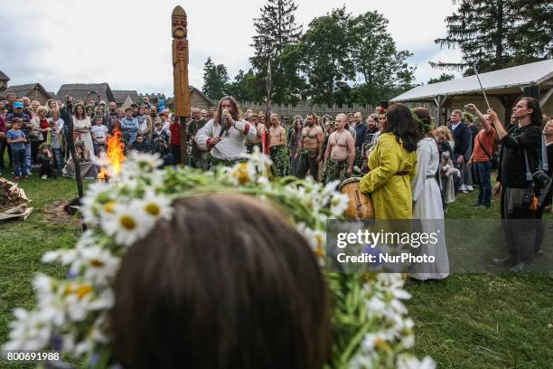 Kupala Night celebrations are seen in owidz, Poland, on 24 June 2017 The celebration relates to the summer solstice when nights are the shortest and...