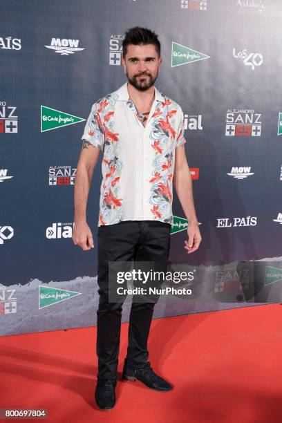 Juanes attends the 'Mas Es Mas' concert photocall at Vincente Calderon stadium on June 24, 2017 in Madrid, Spain.