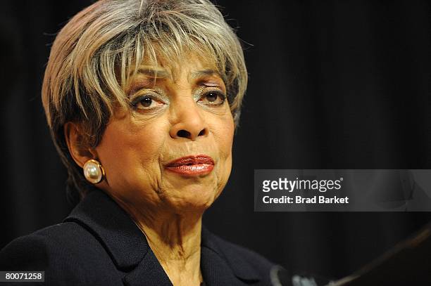 Actress Ruby Dee performs onstage at the "Campaign for The Ossie Davis Endowment" at the Martin Luther King Labor Center February 29, 2008 in New...