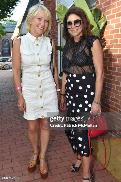 Janna Bullock and Caroline Hirsch attend Lisa Jackson & David Chines hosts LJ Cross, Rose & Shopping Party at Copious Row at Copious Row on June 24,...