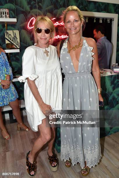 Lisa Jackson and Heather Mnuchin attend Lisa Jackson & David Chines hosts LJ Cross, Rose & Shopping Party at Copious Row at Copious Row on June 24,...