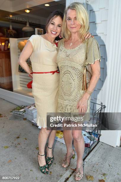 Tiffany Dubin and Debbie Bancroft attend Lisa Jackson & David Chines hosts LJ Cross, Rose & Shopping Party at Copious Row at Copious Row on June 24,...