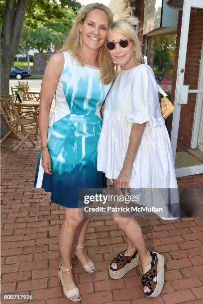 Libby Fitzgerald and Lisa Jackson attend Lisa Jackson & David Chines hosts LJ Cross, Rose & Shopping Party at Copious Row at Copious Row on June 24,...