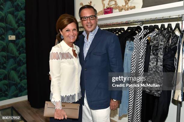 Laura Slatkin and Harry Slatkin attend Lisa Jackson & David Chines hosts LJ Cross, Rose & Shopping Party at Copious Row at Copious Row on June 24,...