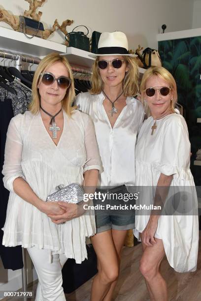 Lori Dodd, Charlotte Assaf and Lisa Jackson attend Lisa Jackson & David Chines hosts LJ Cross, Rose & Shopping Party at Copious Row at Copious Row on...