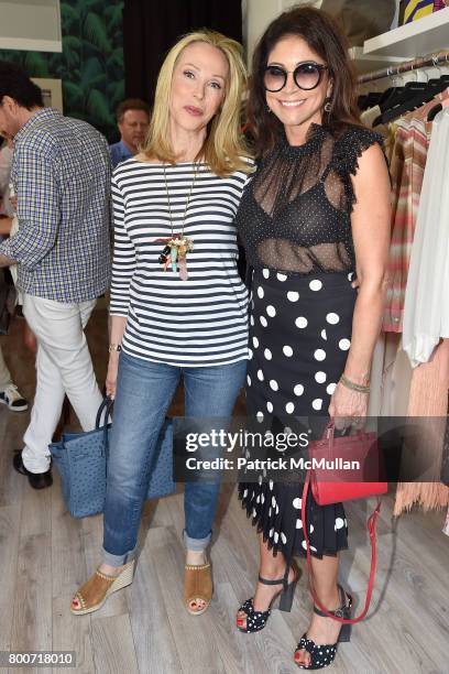 Roberta Amon and Caroline Hirsch attend Lisa Jackson & David Chines hosts LJ Cross, Rose & Shopping Party at Copious Row at Copious Row on June 24,...