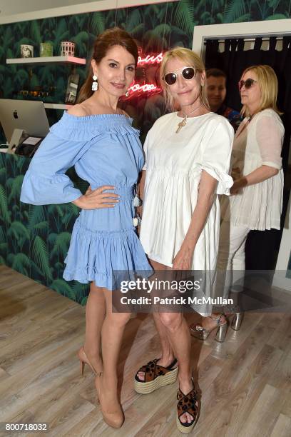 Jean Shafiroff and Lisa Jackson attend Lisa Jackson & David Chines hosts LJ Cross, Rose & Shopping Party at Copious Row at Copious Row on June 24,...