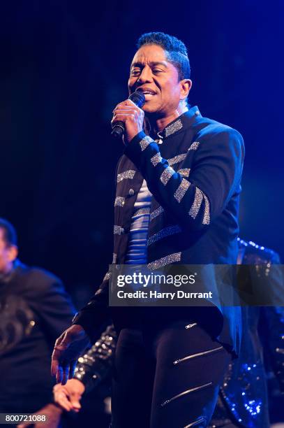 Jermaine Jackson from The Jacksons performs on the West Holts Stage on day 3 of the Glastonbury Festival 2017 at Worthy Farm, Pilton on June 24, 2017...