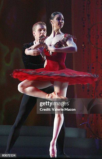 Dancer Maria Alexandrova performs at the Carlson's 70th Anniversary Gala at the Planet Hollywood Hotel on February 28, 2008 in Las Vegas, Nevada.