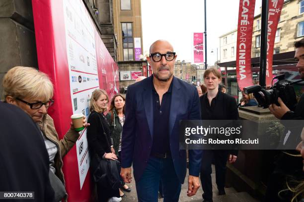 American actor, writer, producer and film director Stanley Tucci attends a photocall for the event 'In Person: Stanley Tucci' during the 71st...