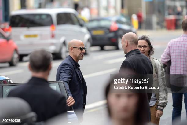 American actor, writer, producer and film director Stanley Tucci attends a photocall for the event 'In Person: Stanley Tucci' during the 71st...