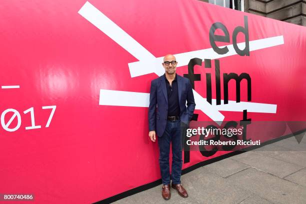 American actor, writer, producer and film director Stanley Tucci attends a photocall for the event 'In Person: Stanley Tucci' during the 71st...