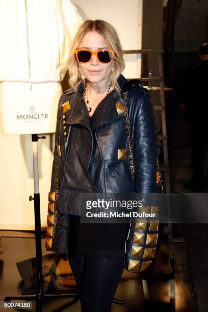 Mary Kate Olsen attends the Moncler Fashion show, gamme Rouge, designed by Giambattita Valli, during Paris Fashion Week Fall-Winter 2008-2009 at...