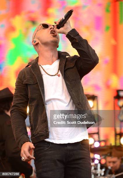 Singer Ed Kowalczyk of the alternative rock band LIVE performs onstage during Arroyo Seco Weekend at the Brookside Golf Course on June 24, 2017 in...